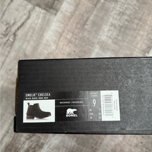 Sorel Emilie Chelsea boots black in size 9, brand new - Picture 3 of 5
